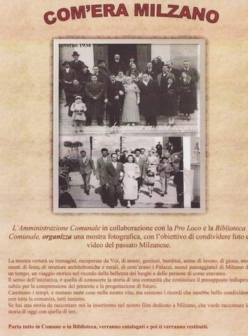 Mostra Fotografica del passato Milzanese "COM'ERA MILZANO"
